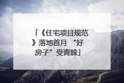 《住宅项目规范》落地首月 “好房子”受青睐