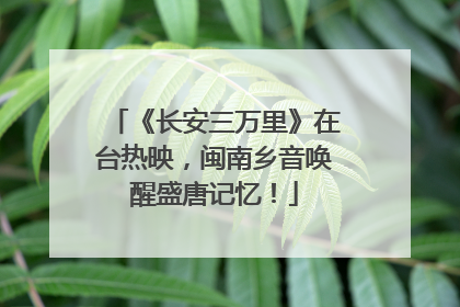 《长安三万里》在台热映，闽南乡音唤醒盛唐记忆！