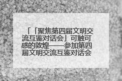 「聚焦第四届文明交流互鉴对话会」可触可感的敦煌——参加第四届文明交流互鉴对话会的外宾参观上元市集