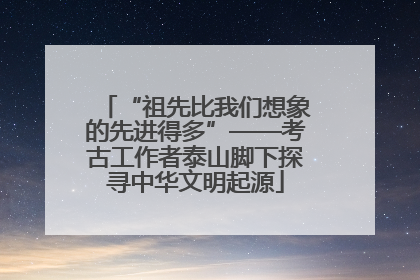 “祖先比我们想象的先进得多”——考古工作者泰山脚下探寻中华文明起源