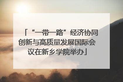 “一带一路”经济协同创新与高质量发展国际会议在新乡学院举办
