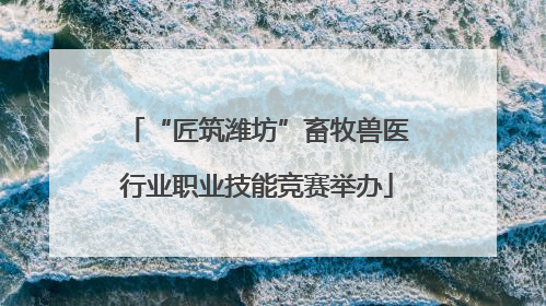 “匠筑潍坊”畜牧兽医行业职业技能竞赛举办