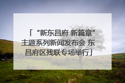 “新东昌府 新篇章”主题系列新闻发布会 东昌府区残联专场举行