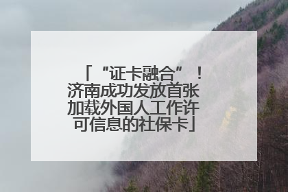 “证卡融合”！济南成功发放首张加载外国人工作许可信息的社保卡