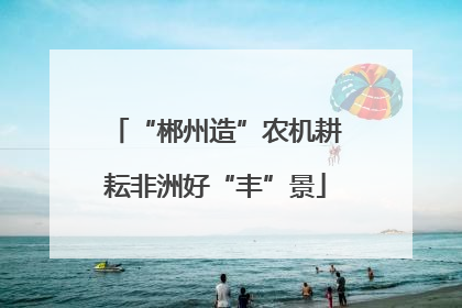 “郴州造”农机耕耘非洲好“丰”景