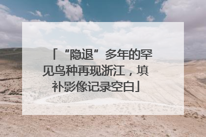 “隐退”多年的罕见鸟种再现浙江，填补影像记录空白