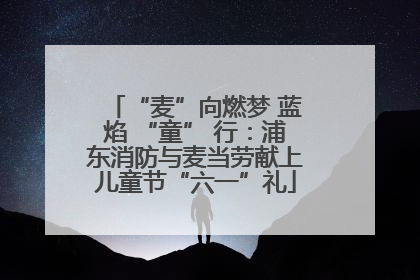 “麦”向燃梦 蓝焰 “童” 行：浦东消防与麦当劳献上儿童节“六一”礼