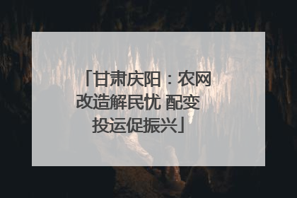 甘肃庆阳：农网改造解民忧 配变投运促振兴