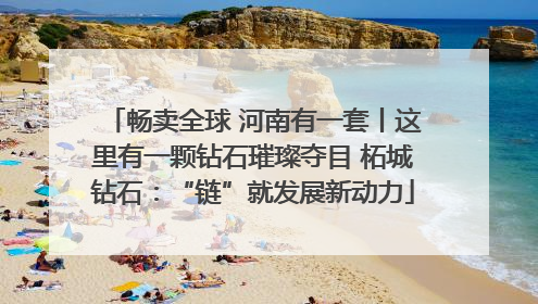畅卖全球 河南有一套丨这里有一颗钻石璀璨夺目 柘城钻石：“链”就发展新动力