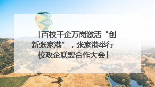 百校千企万岗激活“创新张家港”，张家港举行校政企联盟合作大会
