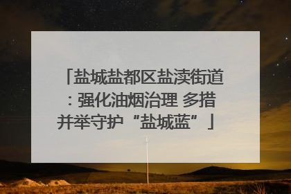 盐城盐都区盐渎街道:强化油烟治理 多措并举守护“盐城蓝”