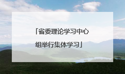 省委理论学习中心组举行集体学习