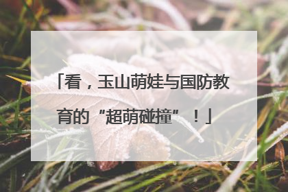 看，玉山萌娃与国防教育的“超萌碰撞”！