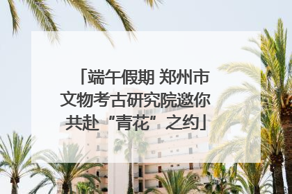 端午假期 郑州市文物考古研究院邀你共赴“青花”之约