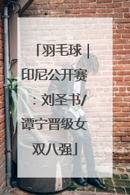 羽毛球｜印尼公开赛：刘圣书/谭宁晋级女双八强