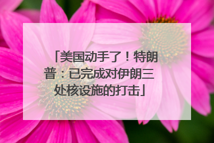 美国动手了！特朗普：已完成对伊朗三处核设施的打击