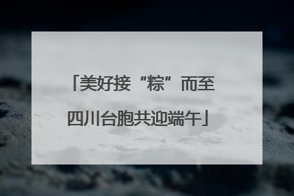 美好接“粽”而至 四川台胞共迎端午