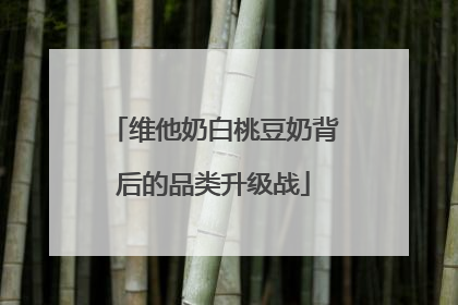维他奶白桃豆奶背后的品类升级战