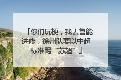 你们玩梗，我去鲁能进修，徐州队要以中超标准踢“苏超”