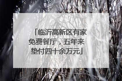 临沂高新区有家免费餐厅，五年来垫付四十余万元
