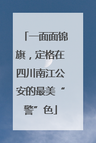 一面面锦旗，定格在四川南江公安的最美“警”色