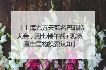上海九方云冠名巴菲特大会，用七顿午餐+现场直击重构投资认知