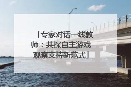 专家对话一线教师：共探自主游戏观察支持新范式