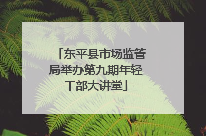 东平县市场监管局举办第九期年轻干部大讲堂