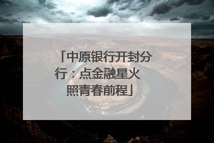 中原银行开封分行：点金融星火 照青春前程