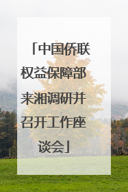 中国侨联权益保障部来湘调研并召开工作座谈会