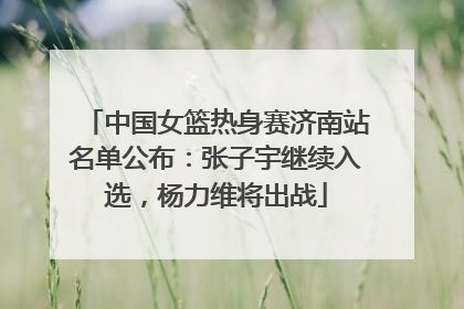 中国女篮热身赛济南站名单公布：张子宇继续入选，杨力维将出战