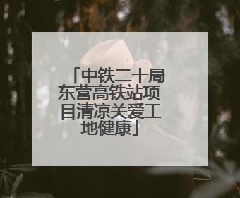 中铁二十局东营高铁站项目清凉关爱工地健康