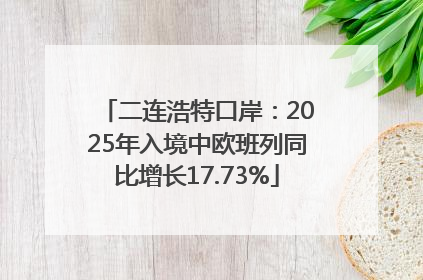二连浩特口岸：2025年入境中欧班列同比增长17.73%