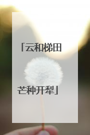 云和梯田 芒种开犁