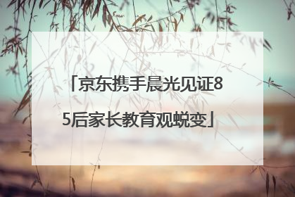 京东携手晨光见证85后家长教育观蜕变