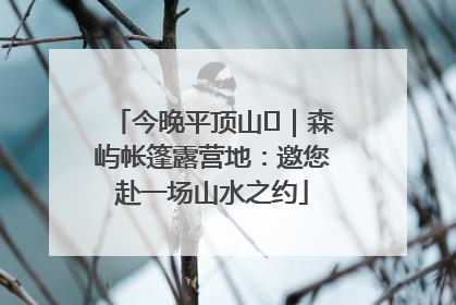 今晚平顶山⑫｜森屿帐篷露营地：邀您赴一场山水之约