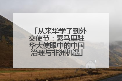 从来华学子到外交使节：索马里驻华大使眼中的中国治理与非洲机遇