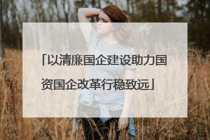 以清廉国企建设助力国资国企改革行稳致远