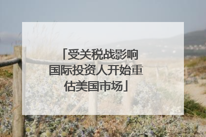 受关税战影响 国际投资人开始重估美国市场