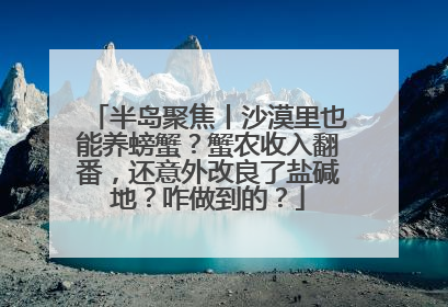 半岛聚焦丨沙漠里也能养螃蟹？蟹农收入翻番，还意外改良了盐碱地？咋做到的？