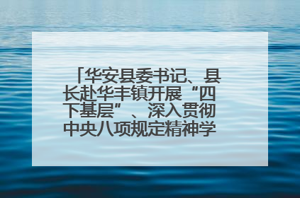 华安县委书记、县长赴华丰镇开展“四下基层”、深入贯彻中央八项规定精神学习教育工作调研