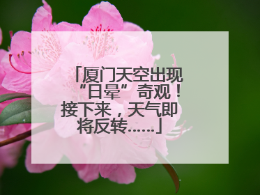 厦门天空出现“日晕”奇观！接下来，天气即将反转……