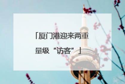 厦门港迎来两重量级“访客”