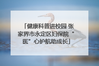 健康科普进校园 张家界市永定区妇保院“医”心护航助成长