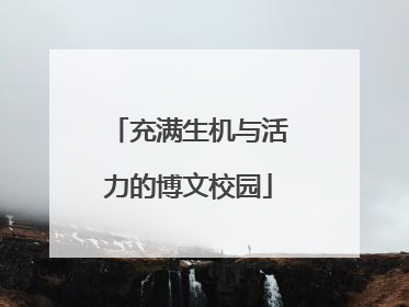 充满生机与活力的博文校园