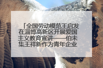 全国劳动模范王启发在淄博高新区开展爱国主义教育宣讲——伯未集王祥新作为青年企业家代表作主题演讲