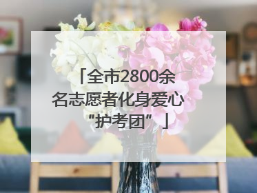 全市2800余名志愿者化身爱心“护考团”