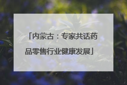 内蒙古：专家共话药品零售行业健康发展