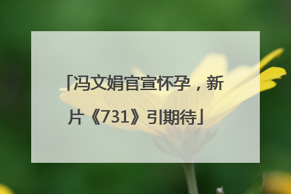 冯文娟官宣怀孕，新片《731》引期待