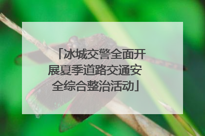 冰城交警全面开展夏季道路交通安全综合整治活动